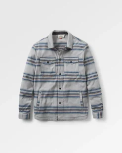 Maple Recycled Polar Fleece Long Sleeve Shirt - Steel Grey Stripe