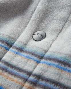 Maple Recycled Polar Fleece Long Sleeve Shirt - Steel Grey Stripe