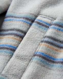 Maple Recycled Polar Fleece Long Sleeve Shirt - Steel Grey Stripe