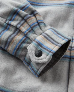 Maple Recycled Polar Fleece Long Sleeve Shirt - Steel Grey Stripe