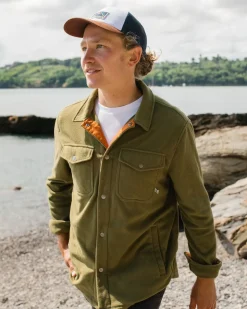 Maple Recycled Polar Fleece Shirt - Khaki Green