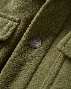 Maple Recycled Polar Fleece Shirt - Khaki Green