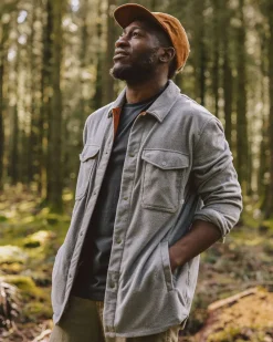 Maple Recycled Polar Fleece Long Sleeve Shirt - Gray Marl 2