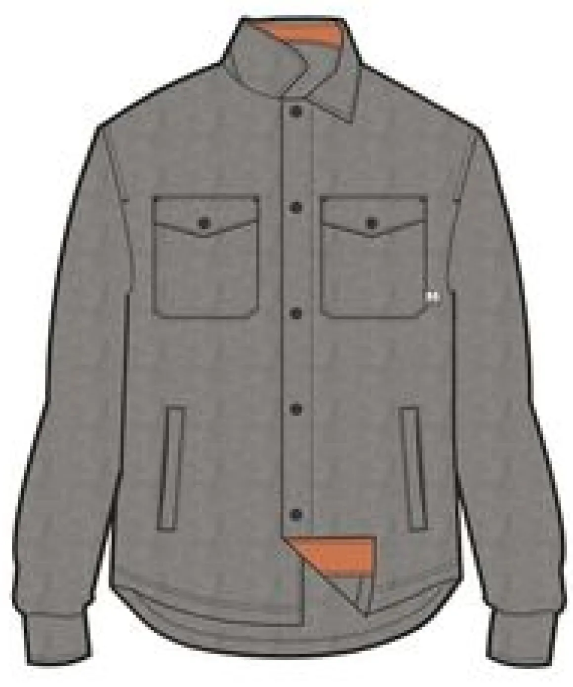 Maple Recycled Polar Fleece Long Sleeve Shirt - Gray Marl 2