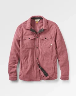 Maple Recycled Polar Fleece Long Sleeve Shirt - Wine Marl