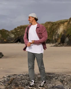 Maple Recycled Polar Fleece Long Sleeve Shirt - Wine Marl