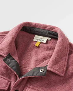 Maple Recycled Polar Fleece Long Sleeve Shirt - Wine Marl