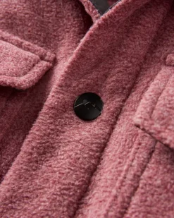 Maple Recycled Polar Fleece Long Sleeve Shirt - Wine Marl