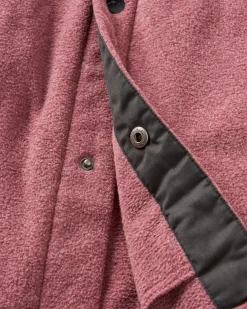 Maple Recycled Polar Fleece Long Sleeve Shirt - Wine Marl