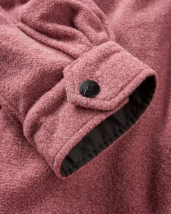 Maple Recycled Polar Fleece Long Sleeve Shirt - Wine Marl