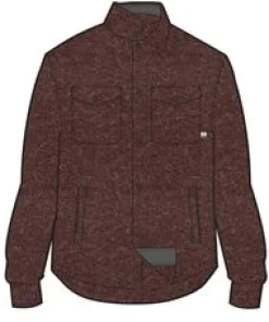 Maple Recycled Polar Fleece Long Sleeve Shirt - Wine Marl