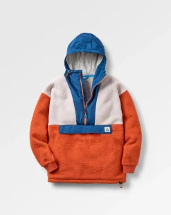 Maren Half Zip Recycled Sherpa Fleece - Burnt Orange