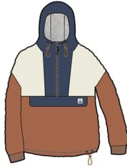 Maren Half Zip Recycled Sherpa Fleece - Burnt Orange