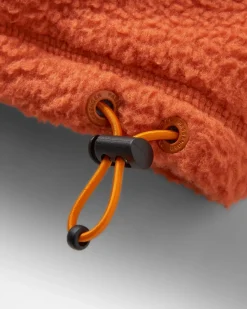 Maren Half Zip Recycled Sherpa Fleece - Burnt Orange