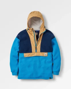 Maren Half Zip Recycled Sherpa Fleece - Bluejay