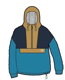 Maren Half Zip Recycled Sherpa Fleece - Bluejay