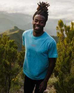 Maverick Recycled Cotton T-Shirt - Blue Pool