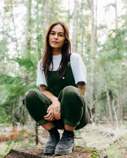 Meadows Organic Cotton Corduroy Overalls - Fir Tree