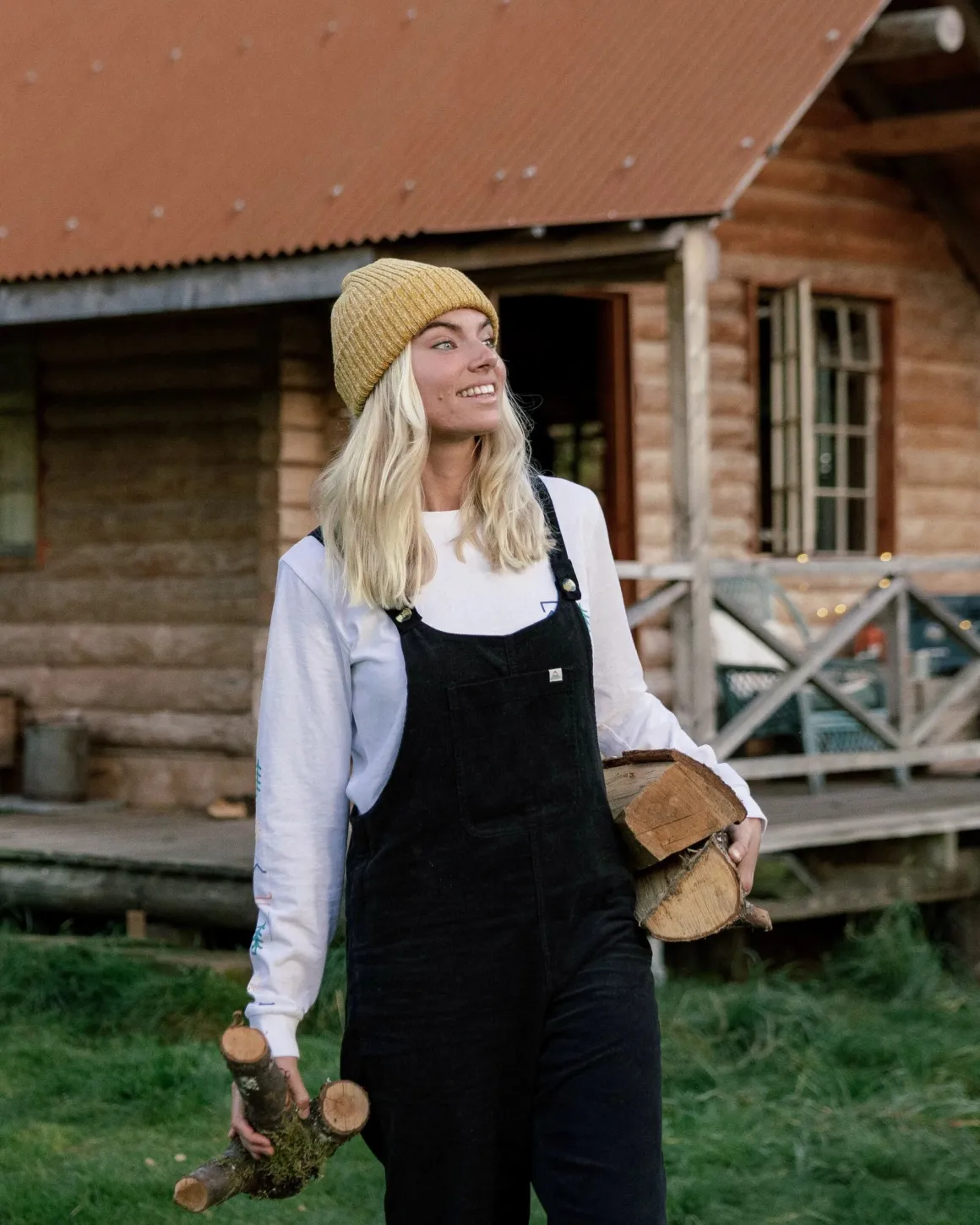 Meadows Organic Cotton Cord Overalls - Black