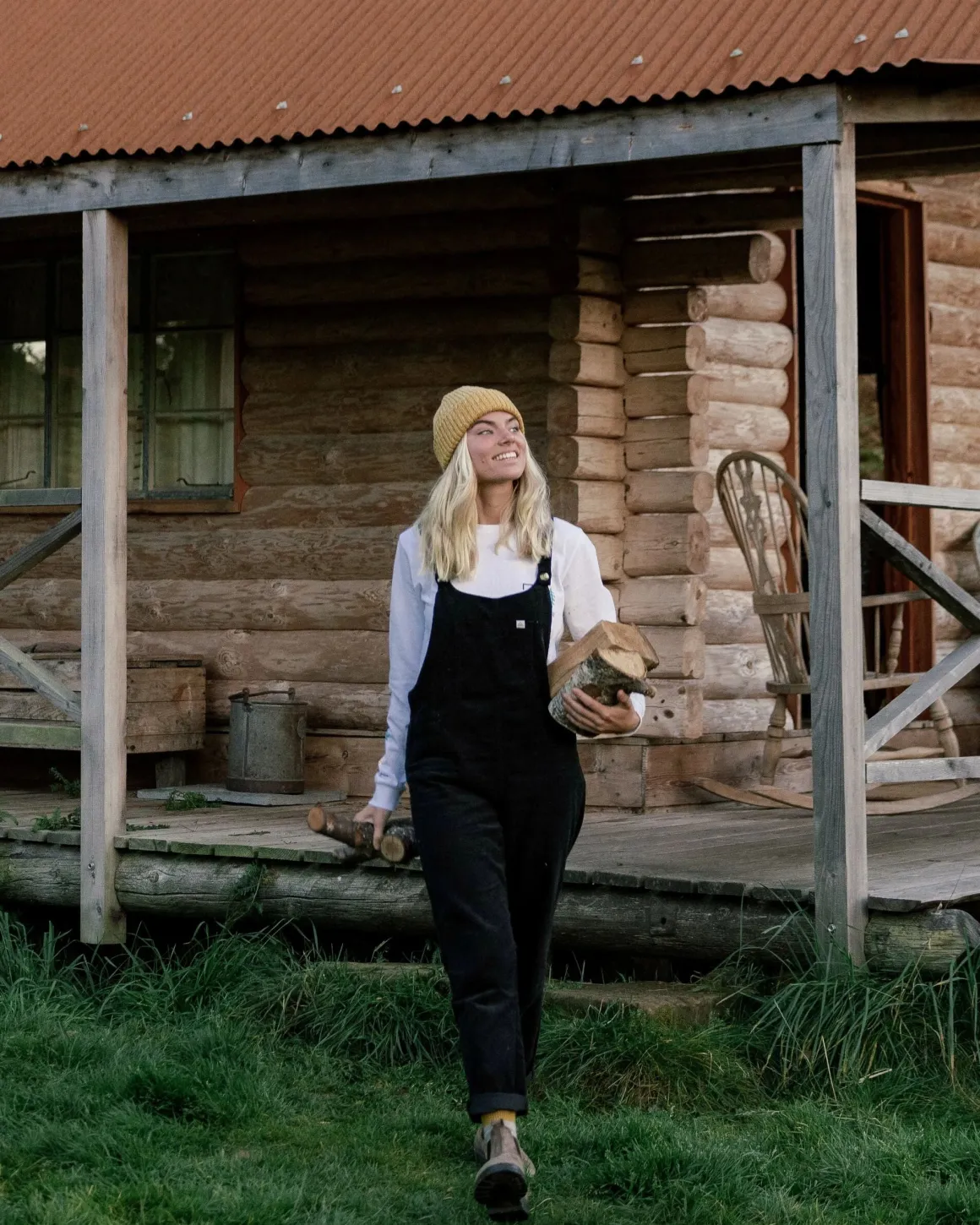 Meadows Organic Cotton Cord Overalls - Black