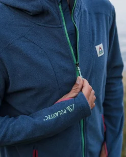 Men's Pinegrove Recycled Polartec Fleece Hoodie - Dark Denim Marl