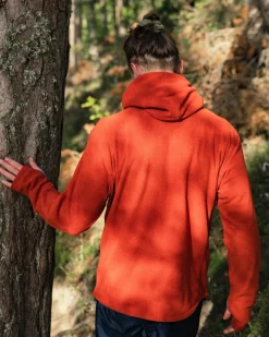 Men's Pinegrove Recycled Polartec Fleece Hoodie - Red Ochre