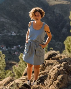 Mesmorise Organic Cotton Dress - Faded Denim