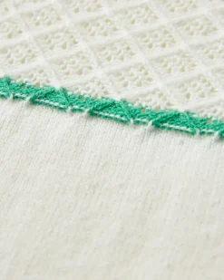 Migrate Organic Knitted Sweater - Green spruce stripe