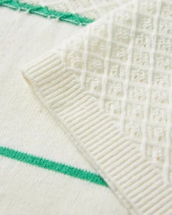 Migrate Organic Knitted Sweater - Green spruce stripe