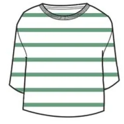 Migrate Organic Knitted Sweater - Green spruce stripe