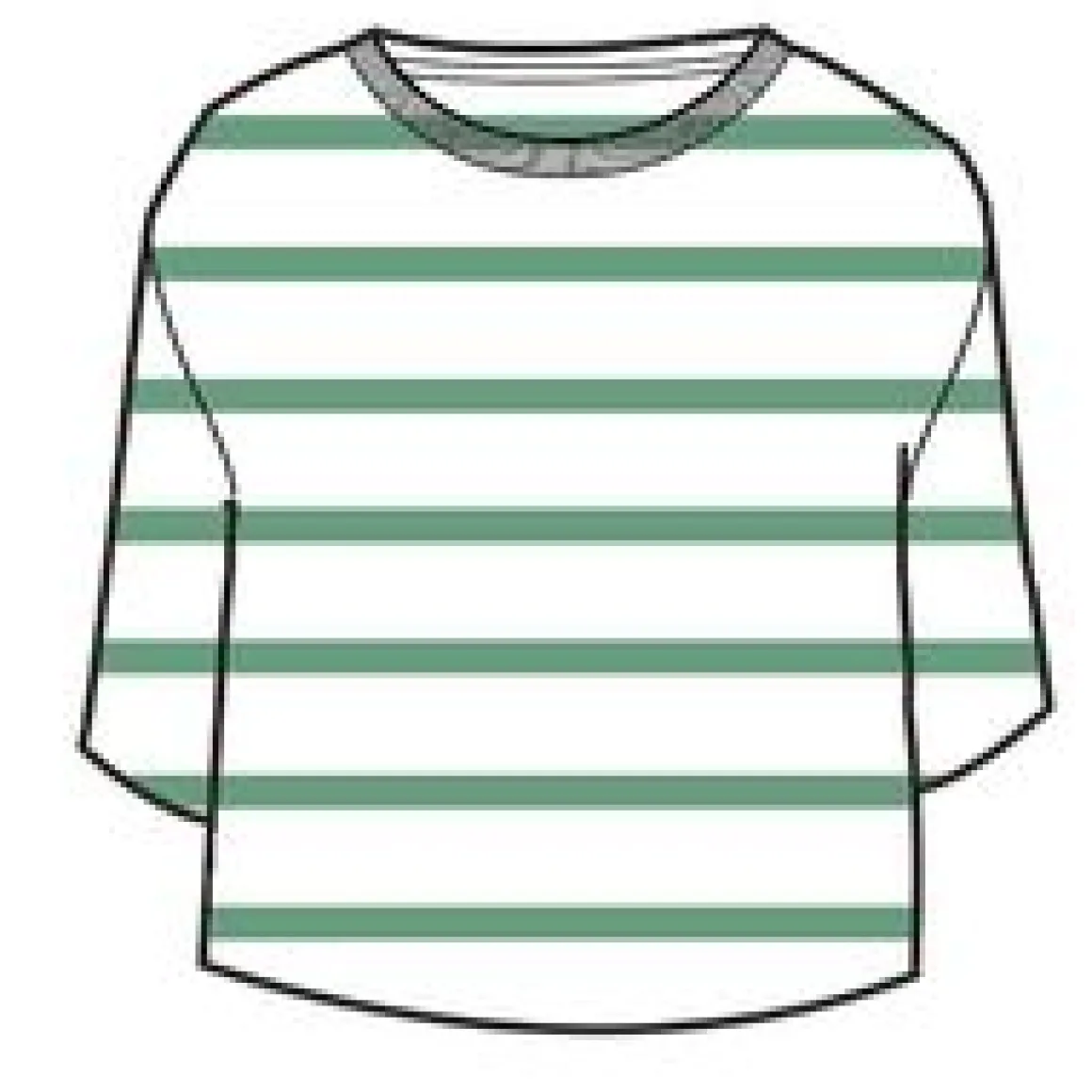 Migrate Organic Knitted Sweater - Green spruce stripe