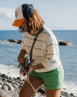 Migrate Organic Knitted Sweater - Blue Pool Stripe