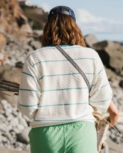 Migrate Organic Knitted Sweater - Blue Pool Stripe