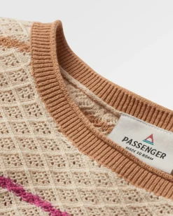 Migrate Organic Knitted Sweater - Oat Multi Stripe
