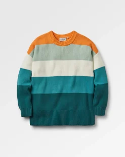 Moments Oversized Organic Knitted Sweater - Multi Stripe