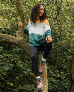 Moments Oversized Organic Knitted Sweater - Multi Stripe