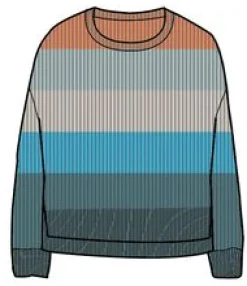 Moments Oversized Organic Knitted Sweater - Multi Stripe