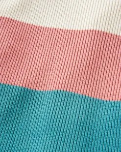 Moments Oversized Organic Knitted Sweater - Lime Multi Stripe