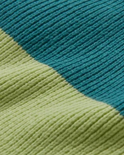 Moments Oversized Organic Knitted Hoodie - Mustard Yellow Multi Stripe