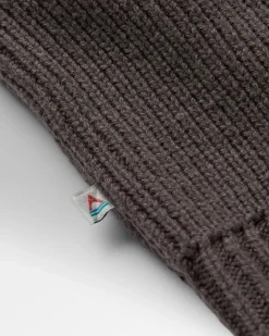 Moments Oversized Organic Knitted Hoodie - Mustard Yellow Multi Stripe