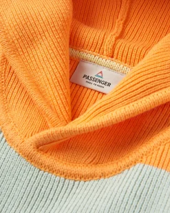 Moments Oversized Organic Cotton Knitted Hoodie - Multi Stripe