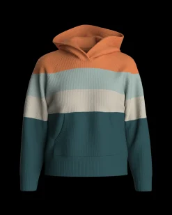 Moments Oversized Organic Cotton Knitted Hoodie - Multi Stripe