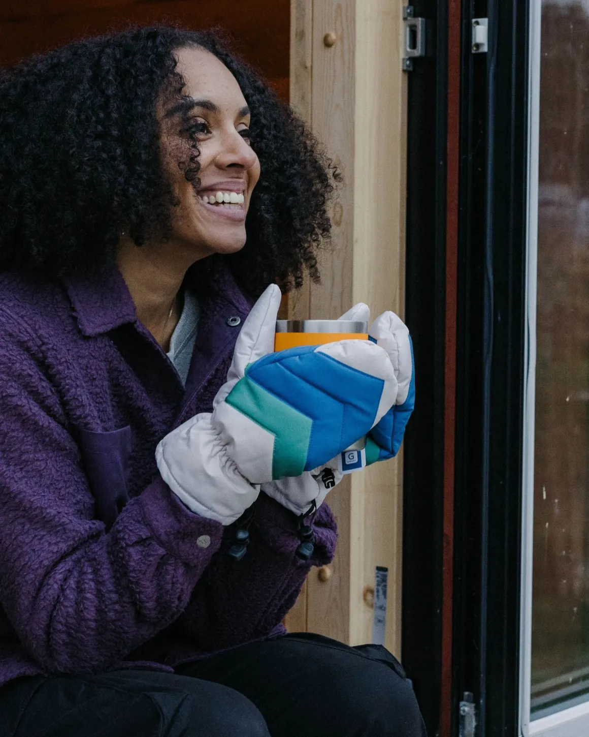 Moonlight Mittens - Azure Blue Birch Multi