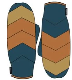 Moonlight Mittens - Tidal Blue Orange Multi