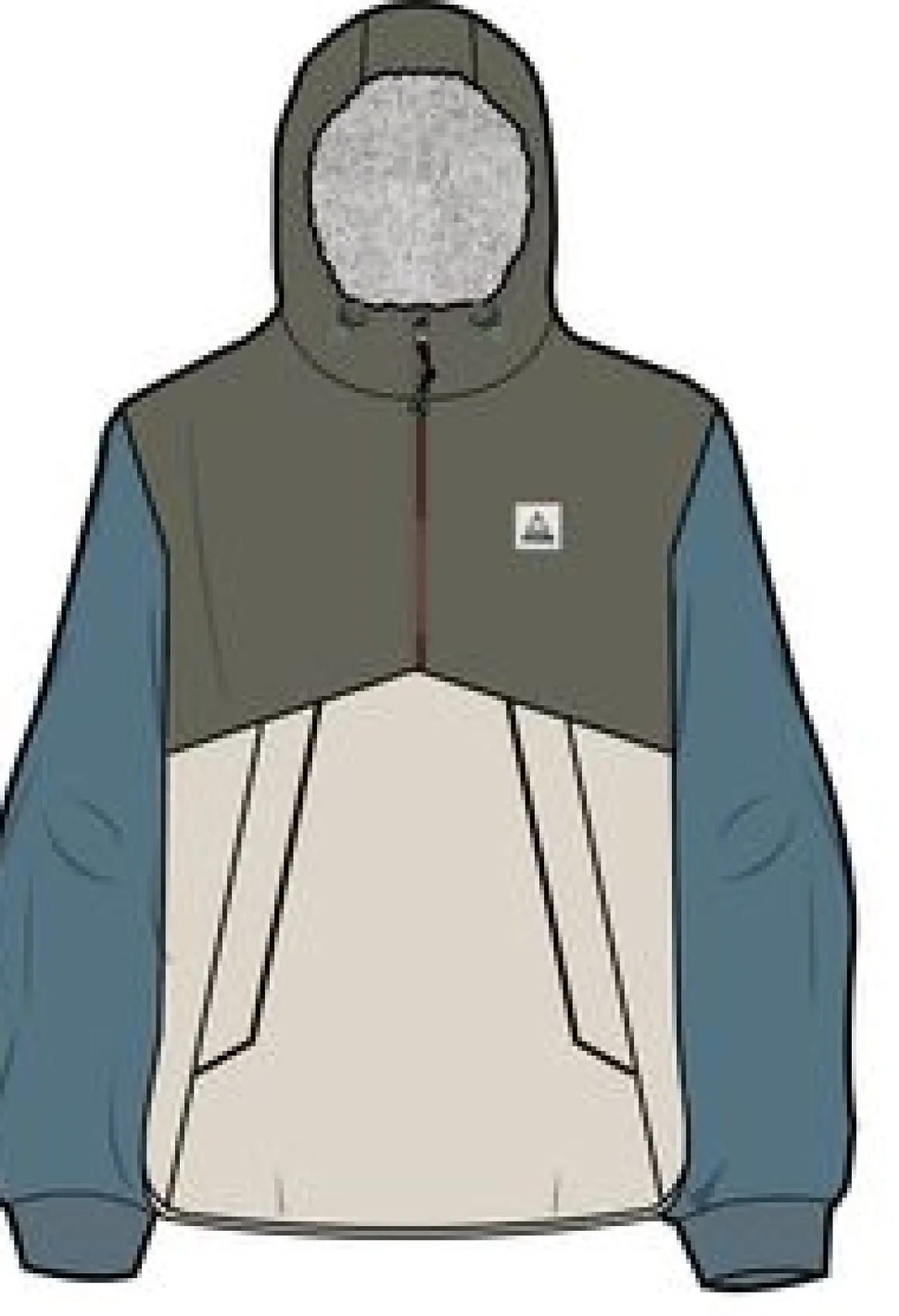 Moonlight Recycled Insulated Pullover - Dusty Olive