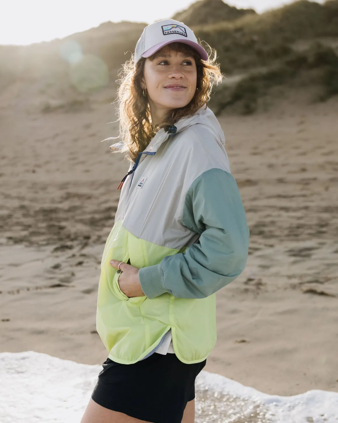 Moonlight Recycled Insulated Pullover - Lime Juice