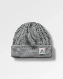 Moss Double Layer Recycled Waffle Beanie - Gray Marl