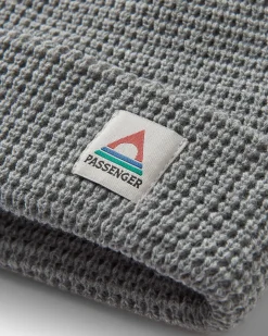 Moss Double Layer Recycled Waffle Beanie - Gray Marl