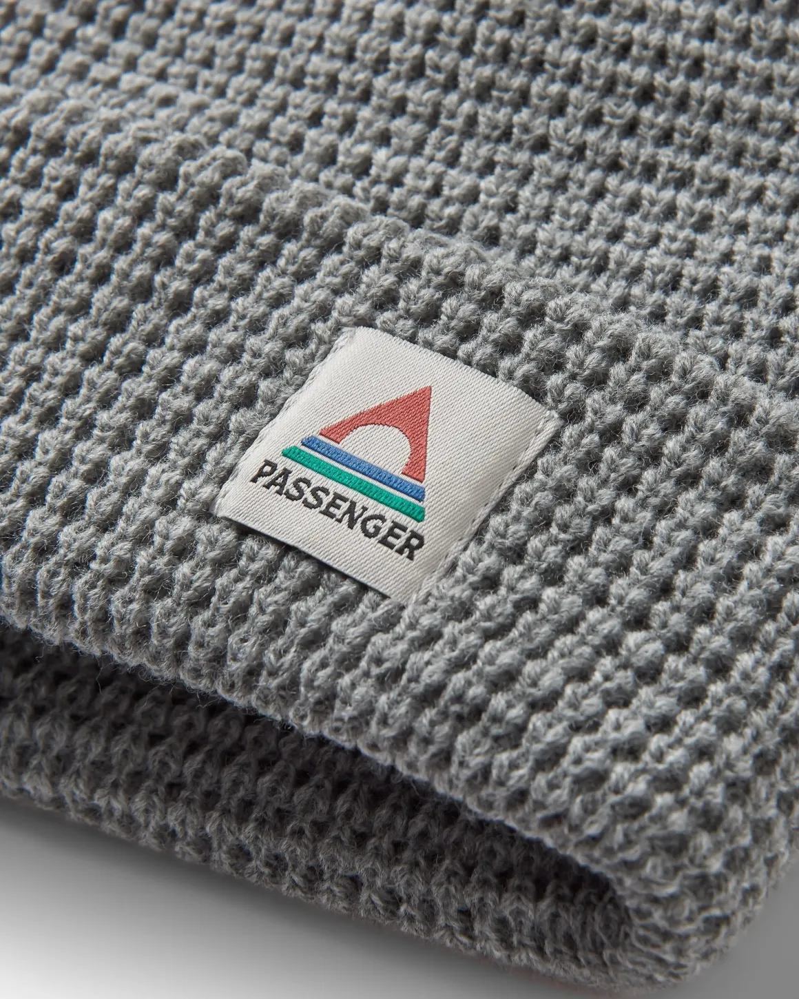 Moss Double Layer Recycled Waffle Beanie - Gray Marl