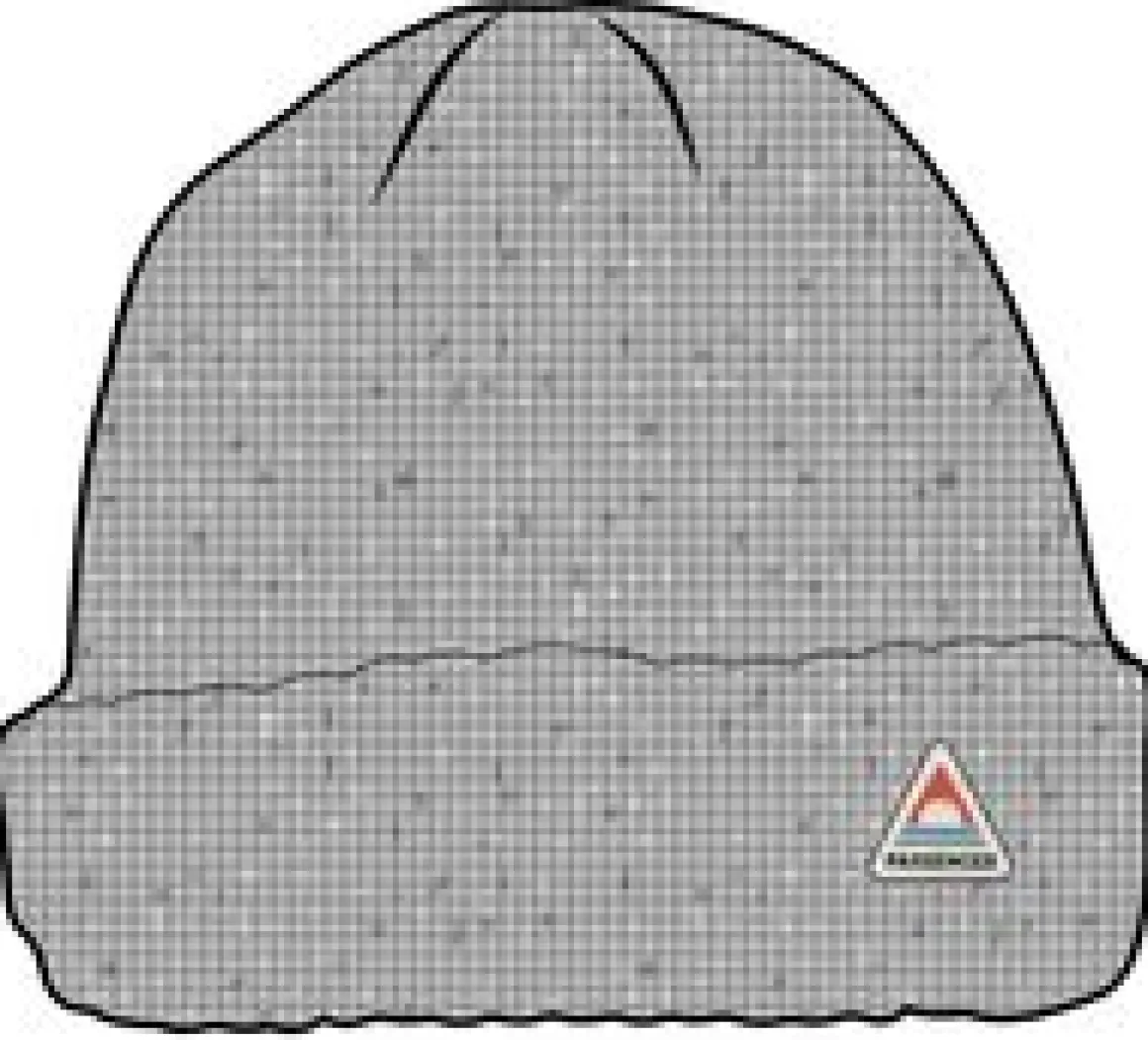 Moss Double Layer Recycled Waffle Beanie - Gray Marl